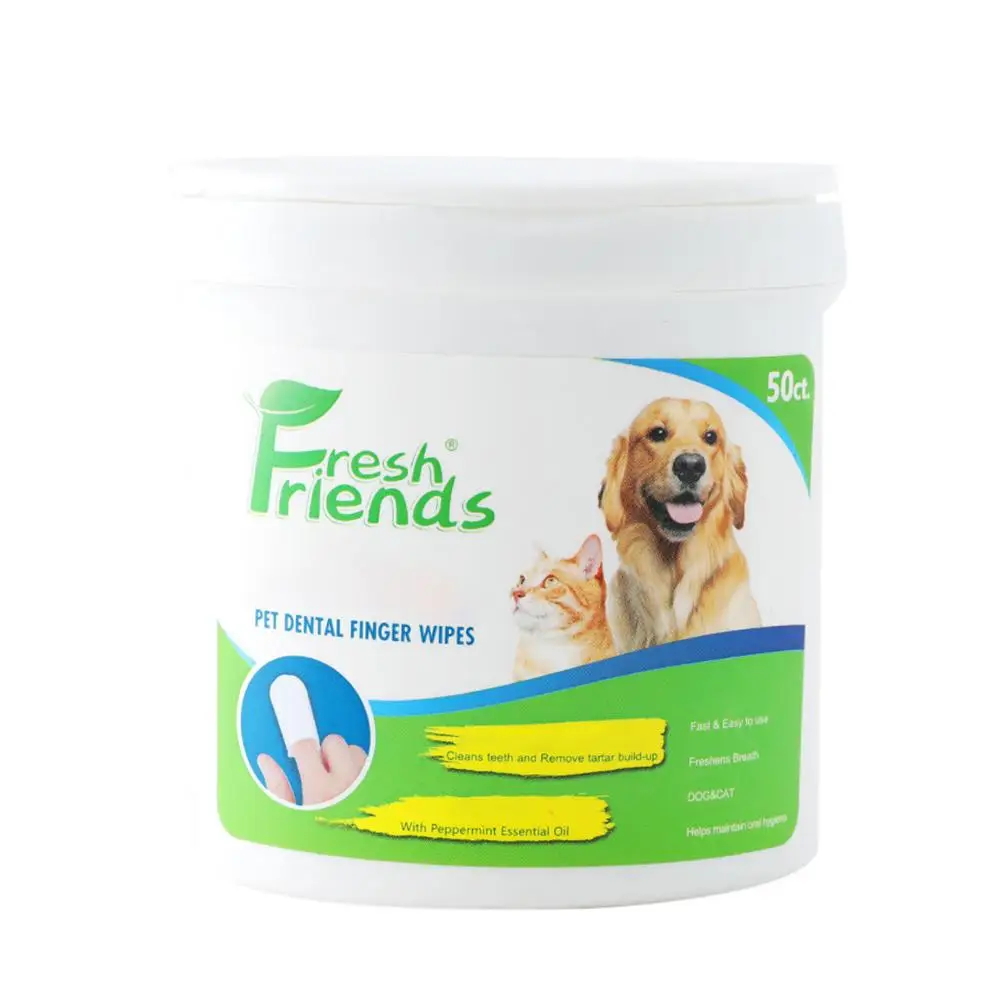 50 шт. ПЭТ салфетки для зубов чистка десен освежает дыхание хлопок нетканый