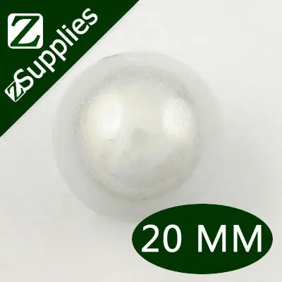 

20mm White Round 3D Miracle Loose Beads, B20I117001 Acrylic Perle Magique for Jewelry Making