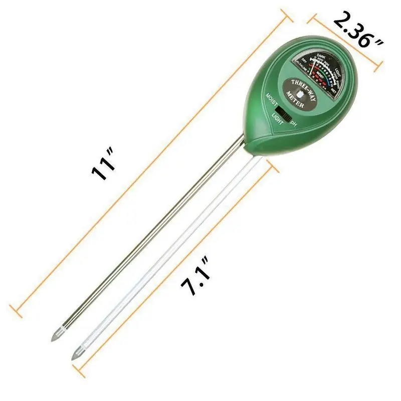 3 In 1 Soil Moisture Meter Digital Analysis PH Tester Garden Detector Hygrometer Light Detector Acidity PH Moisture Meter
