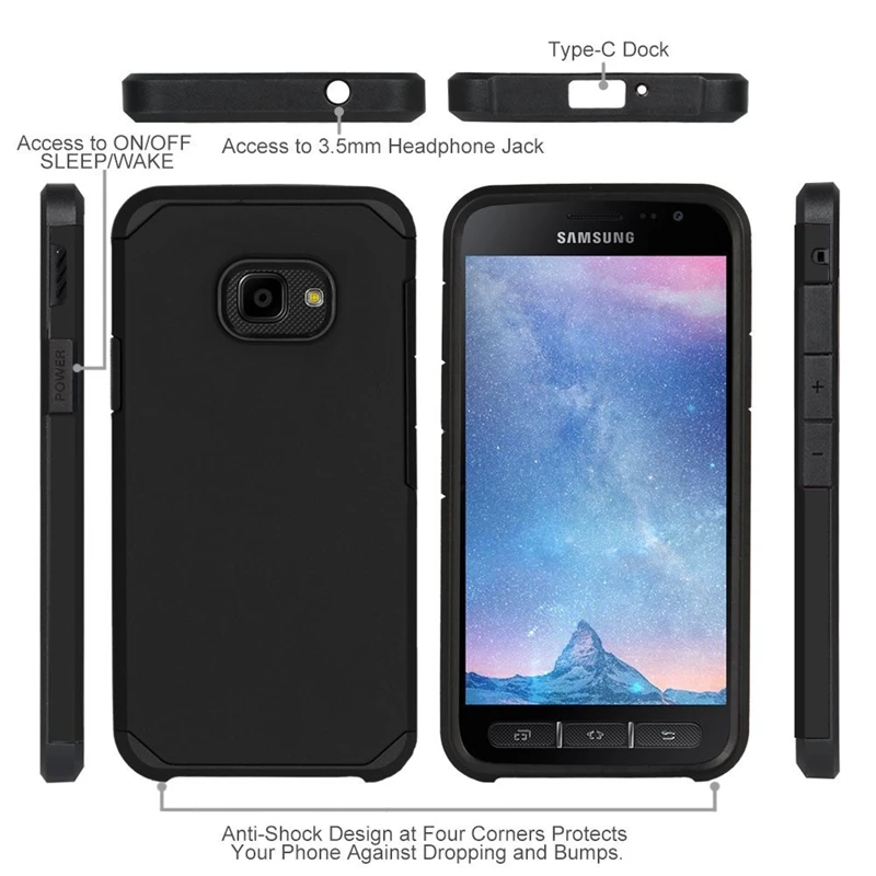 Гибридный двухслойный защитный противоударный жесткий чехол для samsung Galaxy Xcover 4 G390F, чехол для телефона s, защитный чехол
