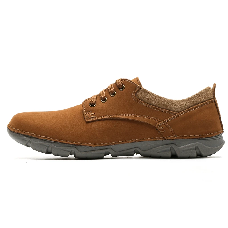 LINGGE Brand Men's Shoes Leisure Genuine Leather Shoe For Men Light Weight Handmade Lace-Up Casual | Обувь