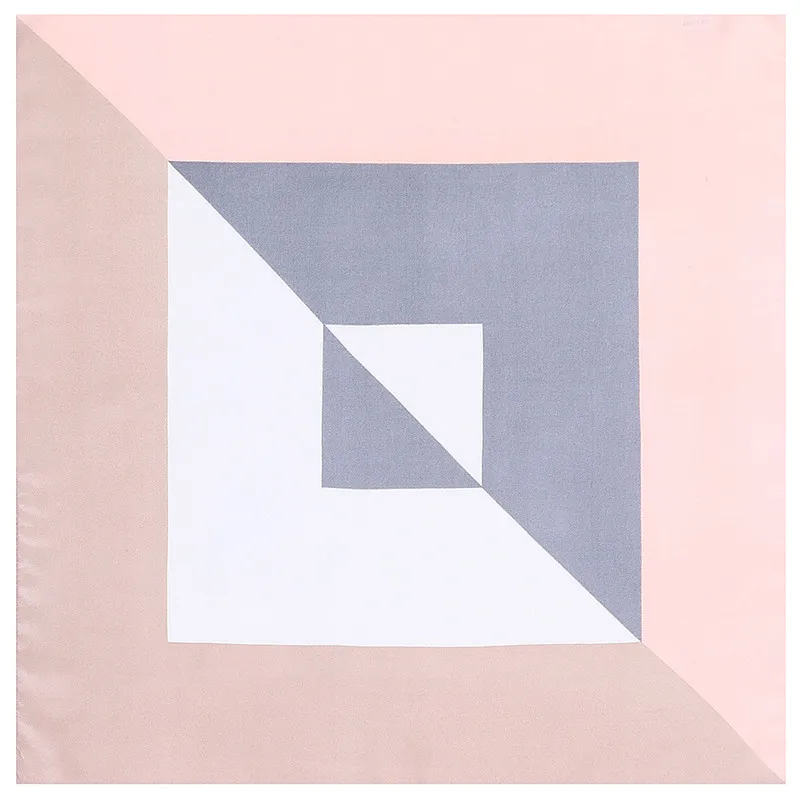 Геометрические клетчатые квадратные шарфы женский шелковый атлас шейный платок