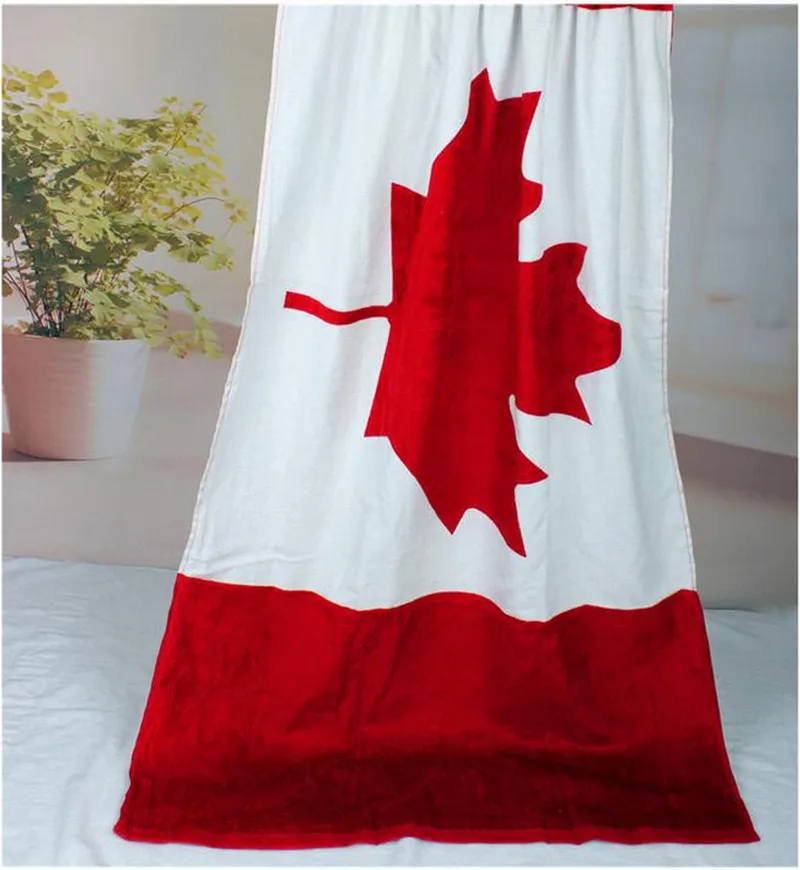 Дизайнерское банное полотенце с американским британским флагом 140x70 см