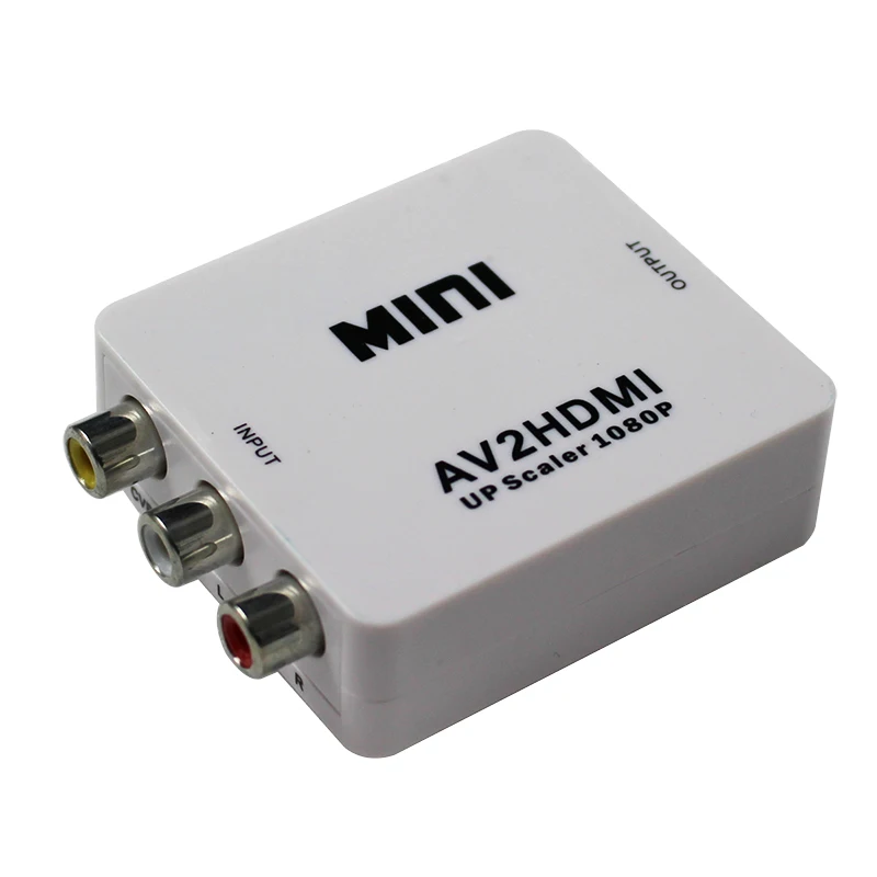 

2pcs/lot MINI Composite AV to HDMI Video Converter AV2HDMI AV to HDMI 720p 1080p Upscaler Adapter Free Shipping