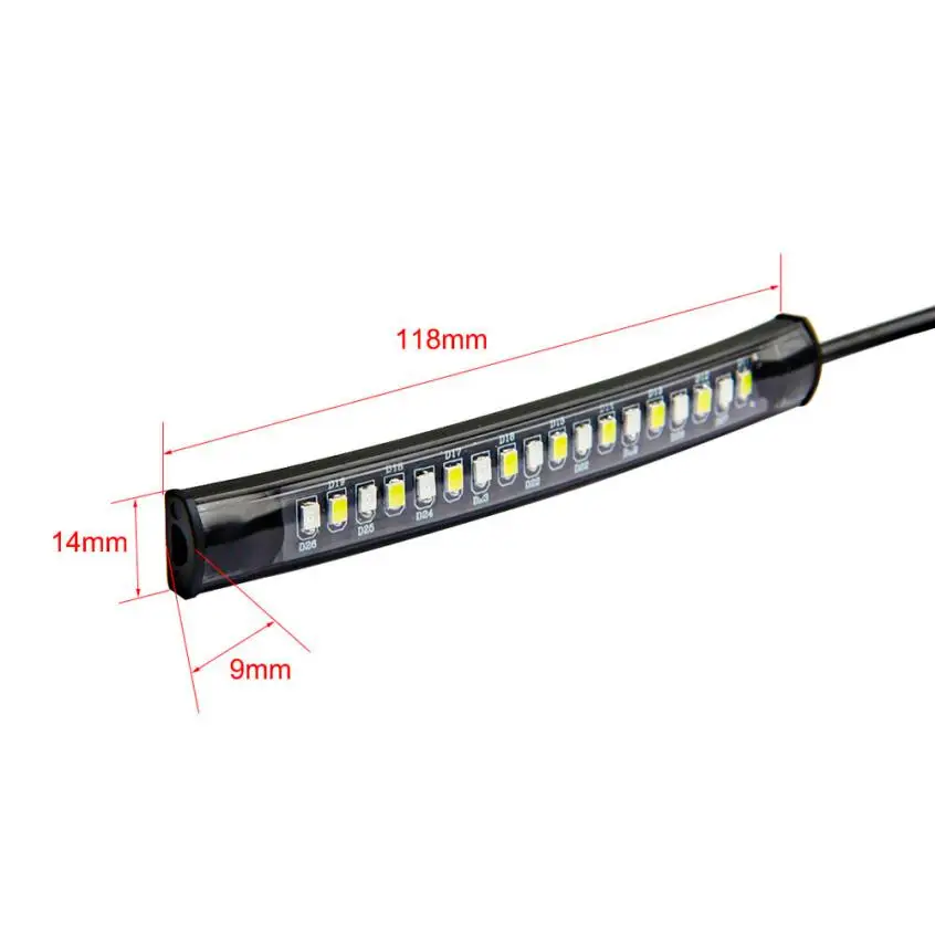 KAKUDER мотоциклетный светильник с поворотным сигналом Универсальный гибкий 18 LED Moto