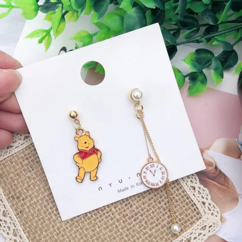 bear SQUERIM женские длинные серьги-капли с милым медведем, Свинкой, животным, асимметричные корейские серьги для диких девушек, модные вечерние ювелирные изделия - Окраска металла: bear