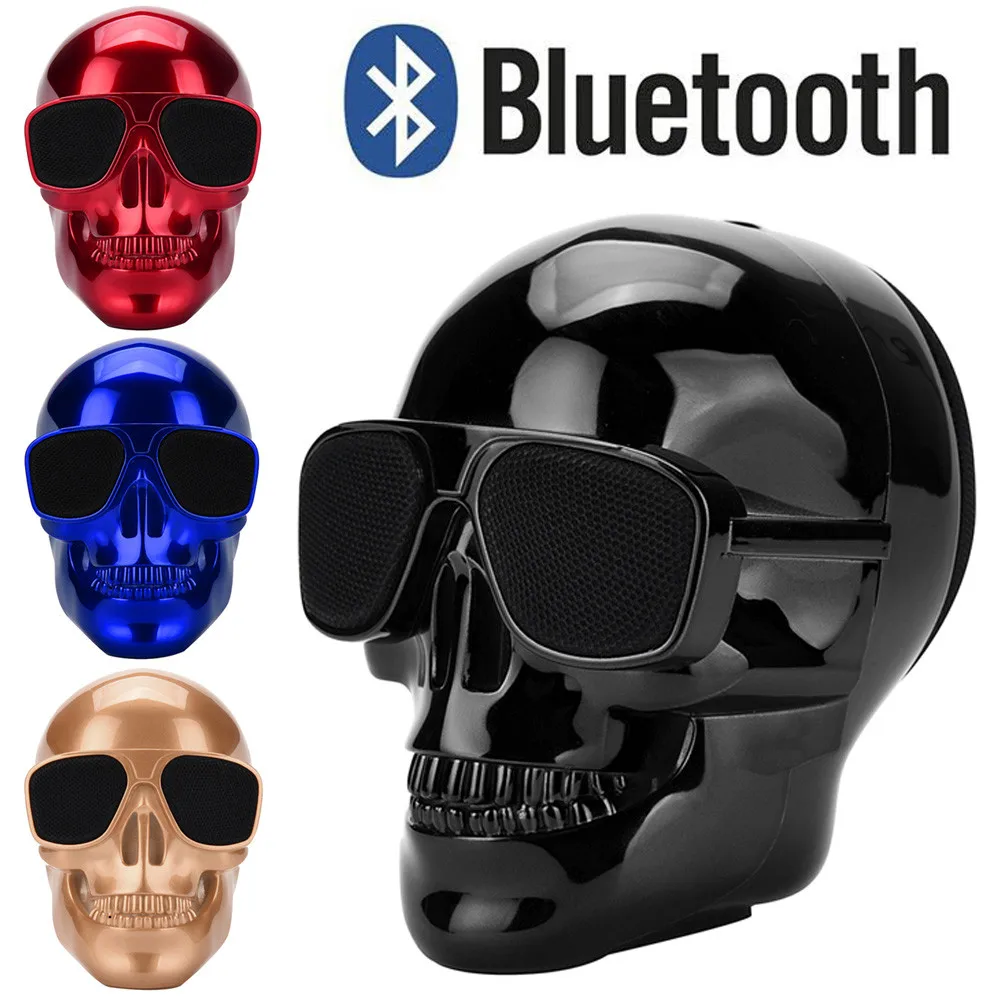 Гальванические черепа Беспроводные Bluetooth стерео колонки с HD звуком и басами