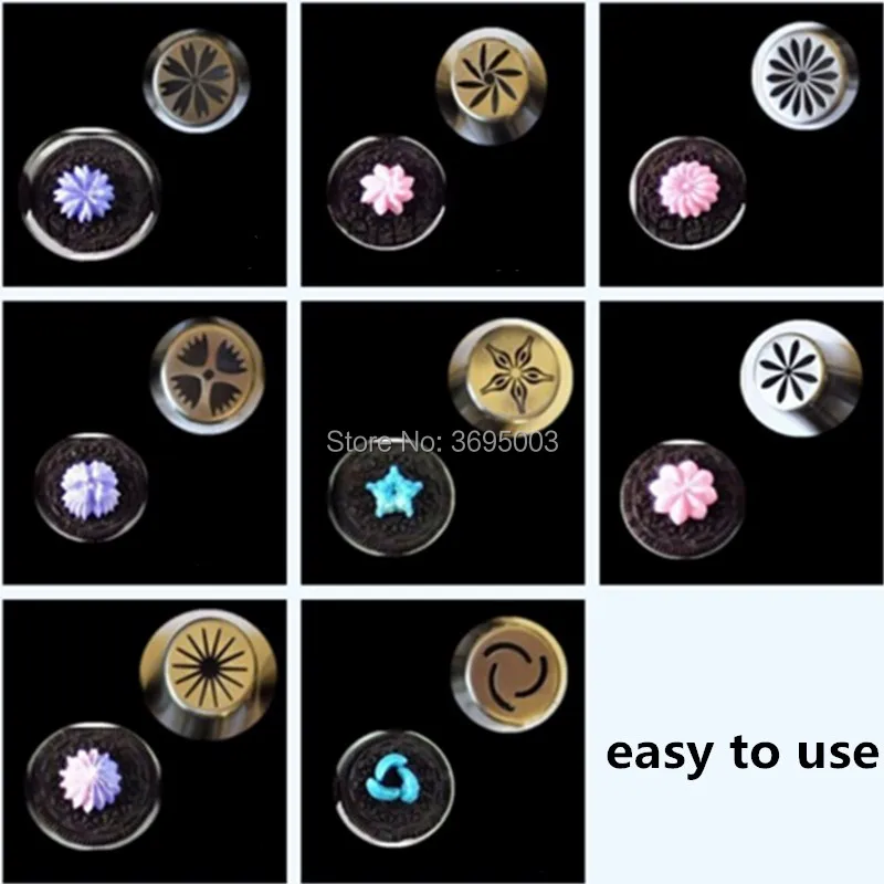 8Pcs/set Russian Tulip Icing Piping Nozzles Cake Decoration Tips 3d printer nozzle Biscuits Sugarcraft Pastry Baking Tool DIY | Дом и сад