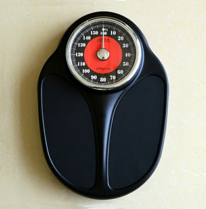 Red dial 160kg Роскошный европейский стиль, Большие механические весы, напольные весы для ванной комнаты, весы для тела, весы для больниц, отелей, подарок - Цвет: Red dial 160kg