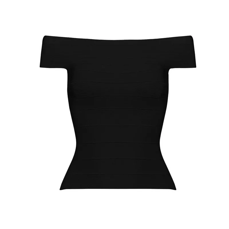3colorsfashion пикантные Для женщин с открытыми плечами район бинты Топы корректирующие бретели Топы корректирующие Трикотажные Спинки укороченный Топы корректирующие - Цвет: Черный