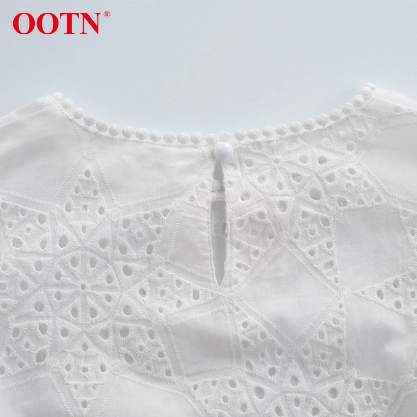 OOTN рукав «летучая мышь» белый короткий топ оборки блузка женская Повседневная открытая короткий рукав топы блузки с воротником летняя рубашка женская