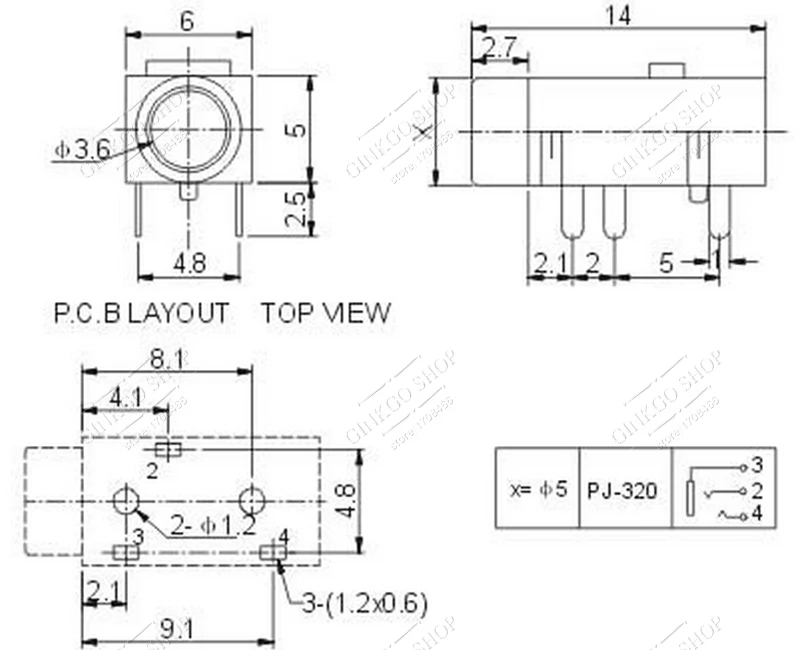 100 шт./лот PJ-320 3 SMD 5 мм аудиоразъем разъем для наушников Ramos/Onda/DO Quick/Geme/MP4/MP5/Phone/Tablet PC |