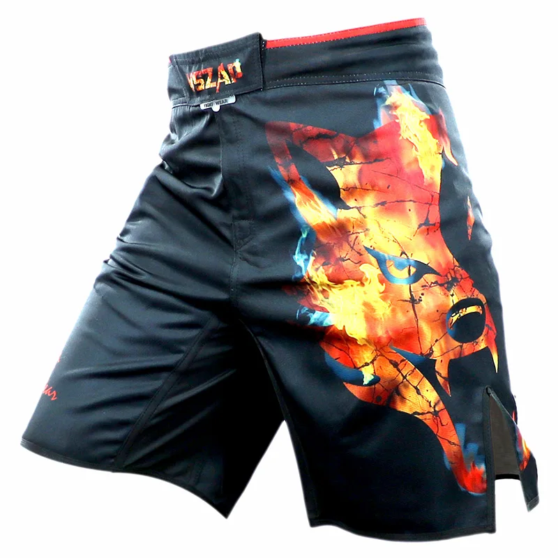 Летние шорты повседневные тренировочные с логотипом fire wolf уличный стиль|boxing