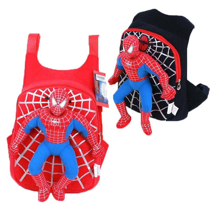 Новый Персонаж 2017 Милые 3D человек-паук Дети Рюкзаки маленьких Школьные ранцы для