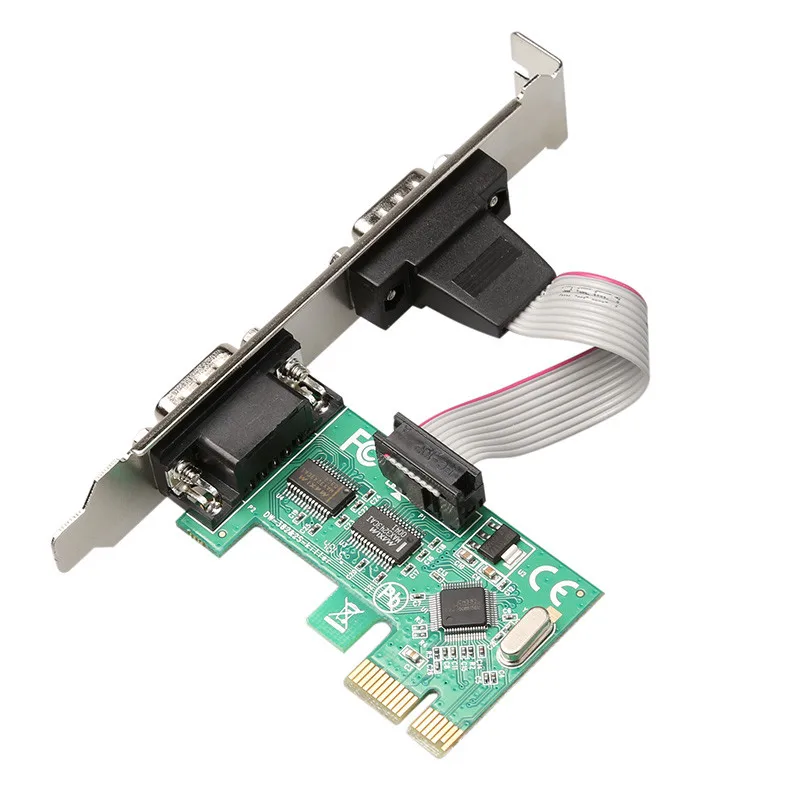 MINI PCI E Express двойной последовательный DB9 RS232 2 порта контроллер адаптер для Cartao Verde