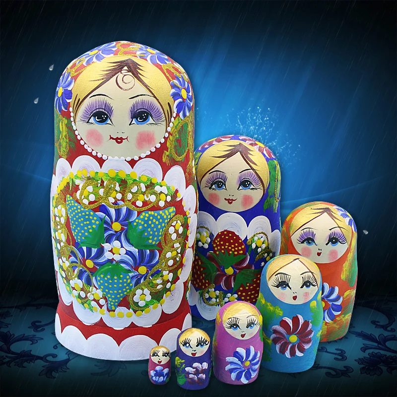 7 шт./набор деревянные куклы матрешки|wooden matryoshka|matryoshka dollsnesting dolls |