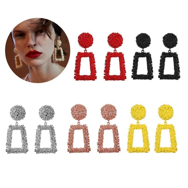 Vintage Earrings Female Pendientes Loop Earring Women 2018 Slopes Fashion Jewelry Hanging Geometric | Украшения и аксессуары
