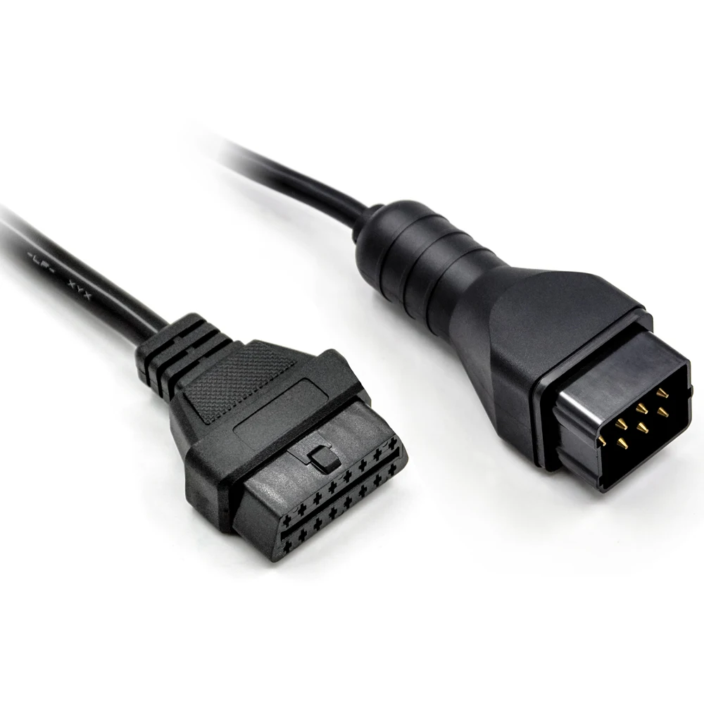 10 шт./лот для RENAULT 12 штепселный 12Pin мужской to OBD OBD2 OBDII DLC 16 Pin 16Pin женский