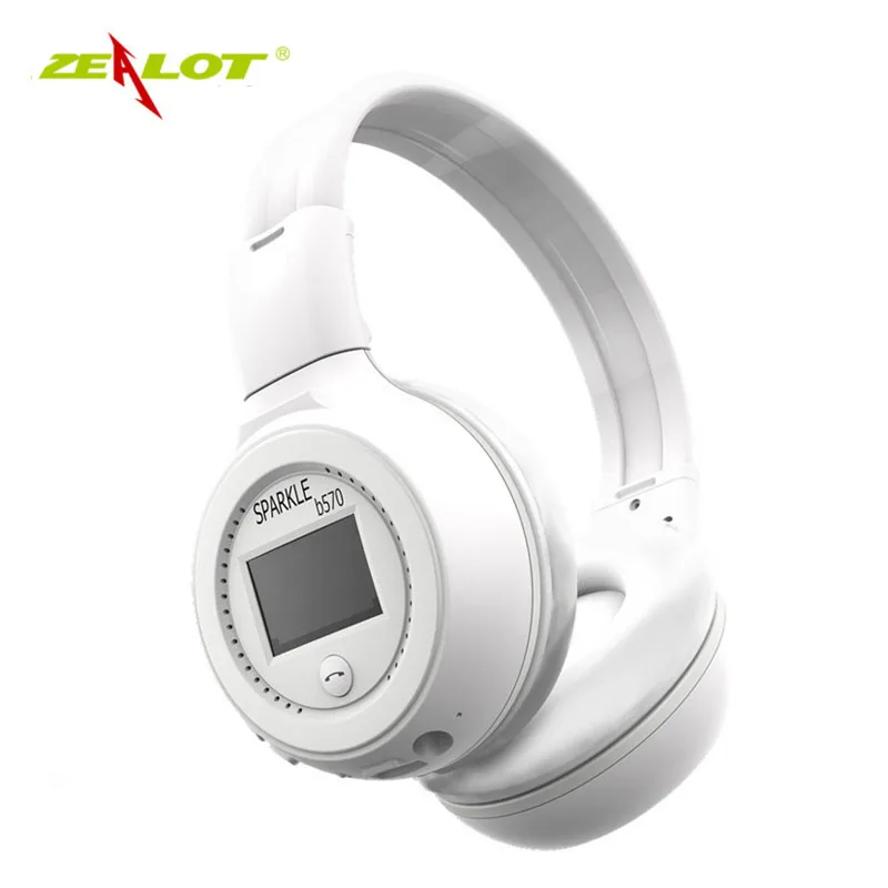Zealot B570 Гарнитура Складная Hi Fi Беспроводные Стерео Bluetooth Наушники С ЖК Экран Fm