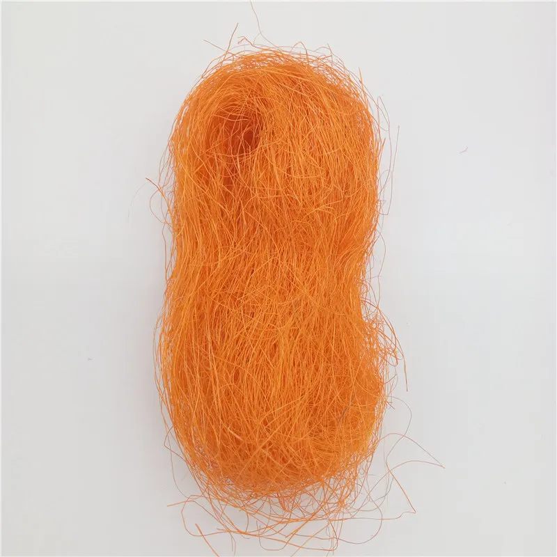 Orange 10 г сизаль природа сизаль деревенский рафия DIY букет цветов Подарочная коробка Упаковка украшения свадебные принадлежности гнездо Искусство ремесло - Цвет: Orange