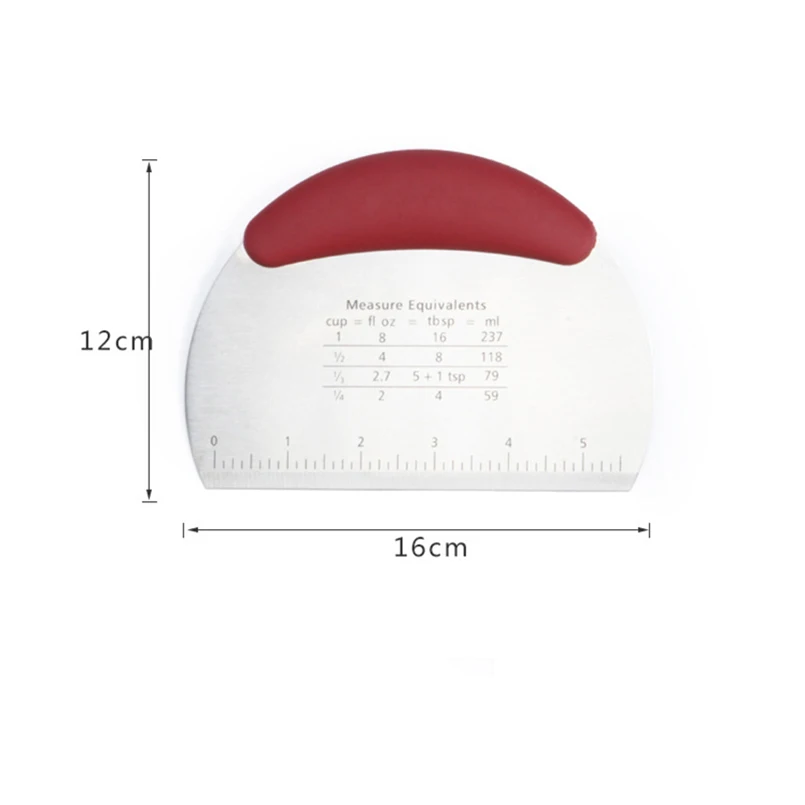 Multi-purpose Semicircle Stainless Steel Dough Cutter Pastry Chopper Measuring Scale Show Cake Scraper Pizza Slicer Bread Knife | Дом и сад