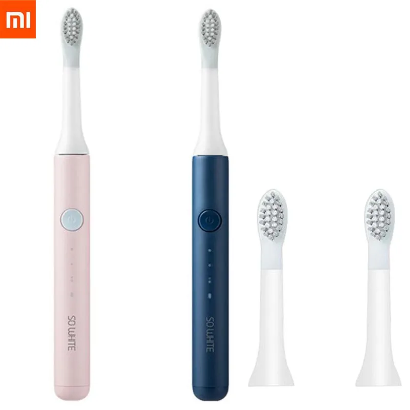 Xiaomi Mijia SO WHITE Sonic электрическая зубная щетка портативная IPX7 Водонепроницаемая Глубокая очистка Индуктивная перезаряжаемая Беспроводная зубная щетка