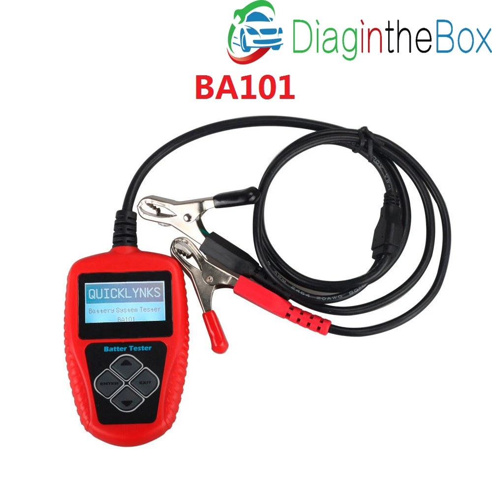 2017 Top Quality BA101 Automotive BA 101 for gasoline cars QUICKLYNKS 12V Vehicle Battery Tester scanner |