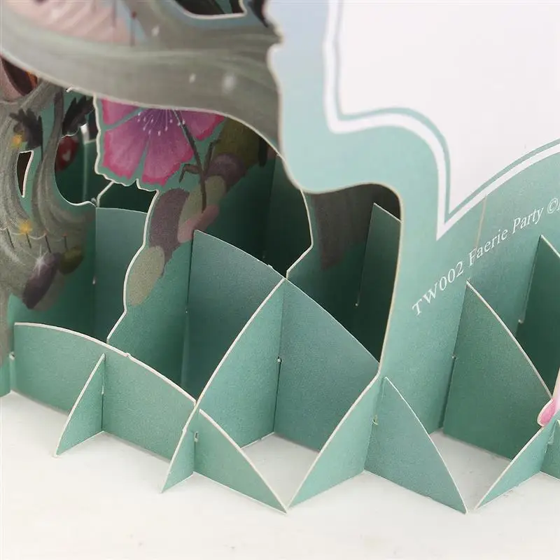 (10 шт./лот) цветок фея DIY открытки 3D всплывающие поздравительные лазерная резка