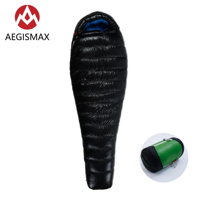 Уличный Сверхлегкий трехсезонный спальный мешок AEGISMAX D2 на утином пуху для