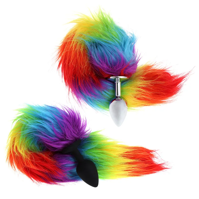 Анальная пробка анальная секс-игрушка с искусственным лисьим хвостом