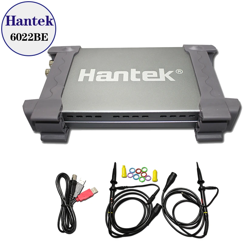 Цифровой USB-осциллограф Hantek 6022BE ПК 2 канала 20 МГц 48 Мвыб/с с оригинальной коробкой |