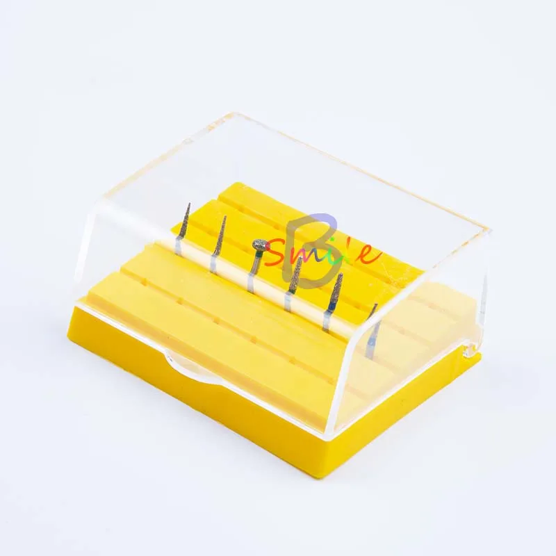 Yellow 24 Отверстия пластиковый стоматологический держатель Бора дезинфекция Карбид Боры блок сверла Чехол Коробка стоматолога лабораторное оборудование без стоматологических боров - Цвет: Yellow