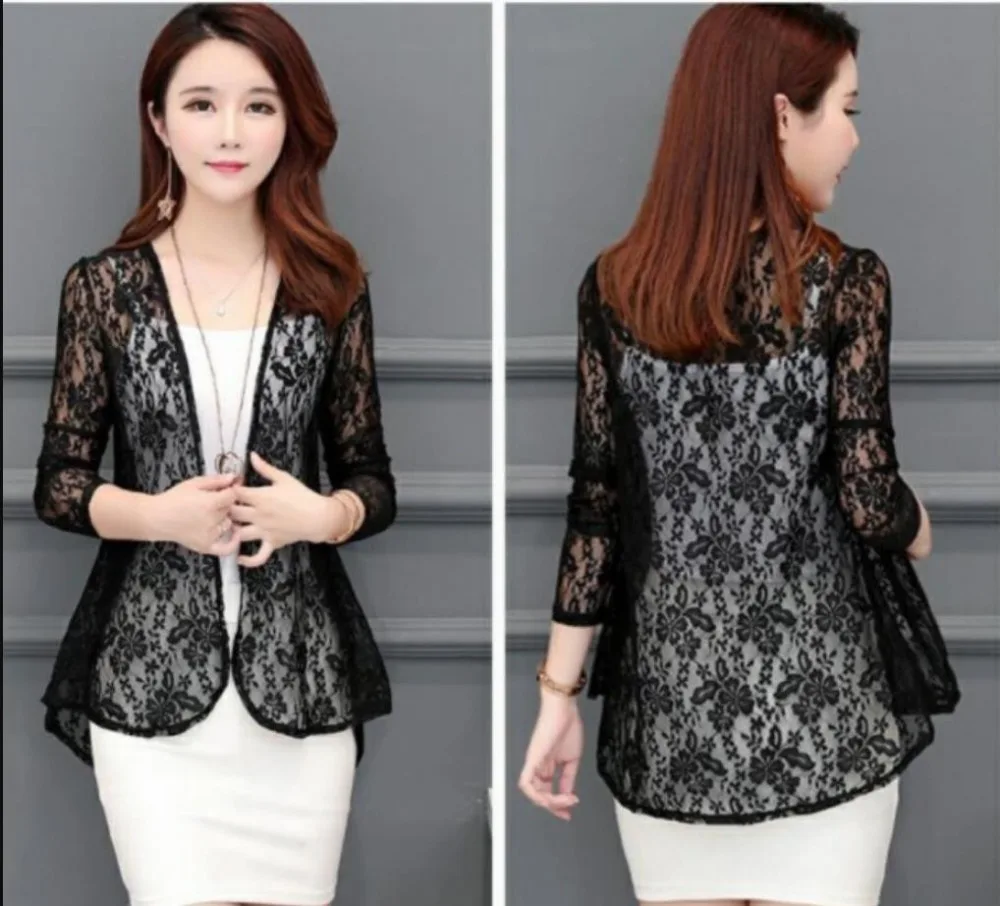 Женская рубашка с защитой от солнца Новинка лета 2019 кружевной кардиган уличная