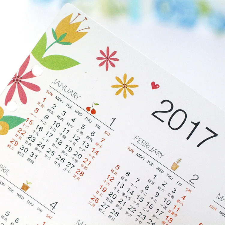 1pcs Original PP transparent matte standard 6 hole A5A6 loose leaf separator calendar plastic sheet plate 2017 | Канцтовары для