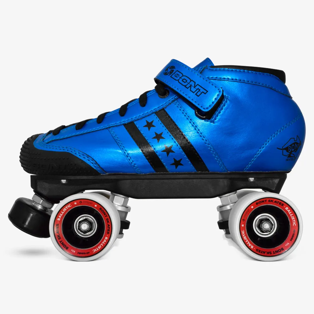Blue black BONT LC Quadstar роликовые коньки квадроцикл Дерби скейпосылка - Цвет: Blue black
