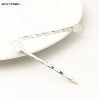 high quality 200pcslot tray8mm hair pin clips with pad jewelry findings accessories free shipping