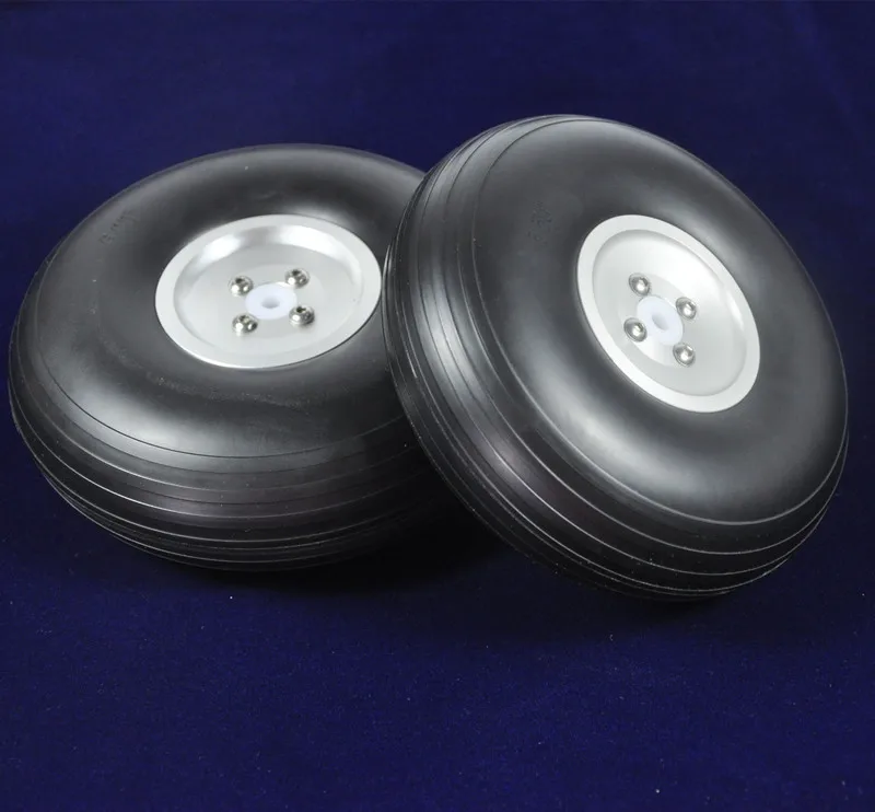 1 пара 5 &quot/127 мм RC самолет PU колесо с Dia литая алюминиевая Втулка w/винт|rc airplane wheels|rc