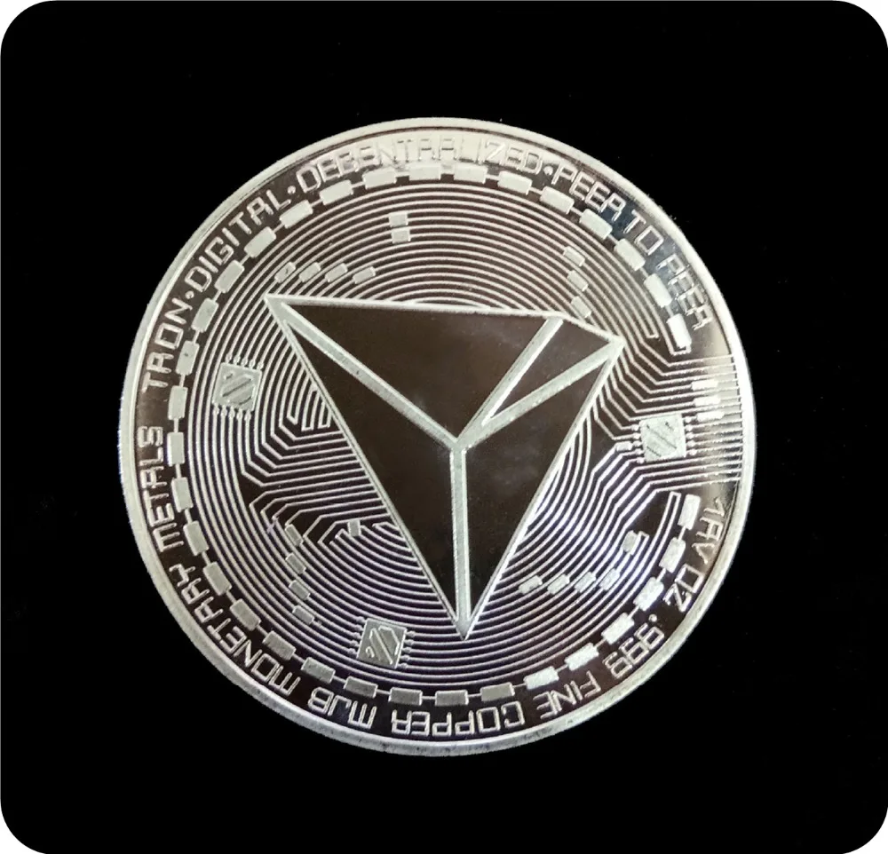 Новые неталютные TRX монеты виртуалные металлические памятные монеты TRX монеты Биткоин памятные монеты подарок Прямая