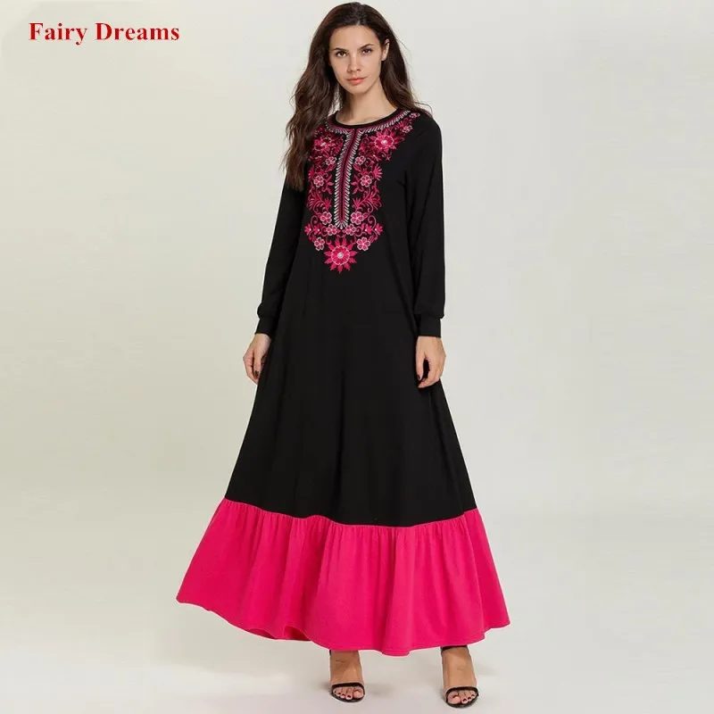 Женские мусульманские платья черные abaya Moroccan Дубай Турецкая индейка Bangladesh кафтан
