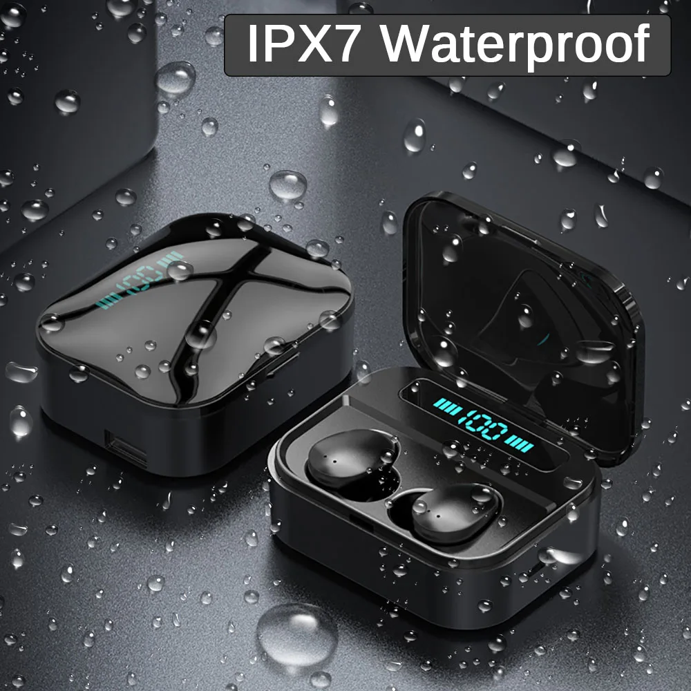 2200 мАч TWS 5 0 Bluetooth наушники IP7 беспроводные 6D стерео HiFi игровая гарнитура с