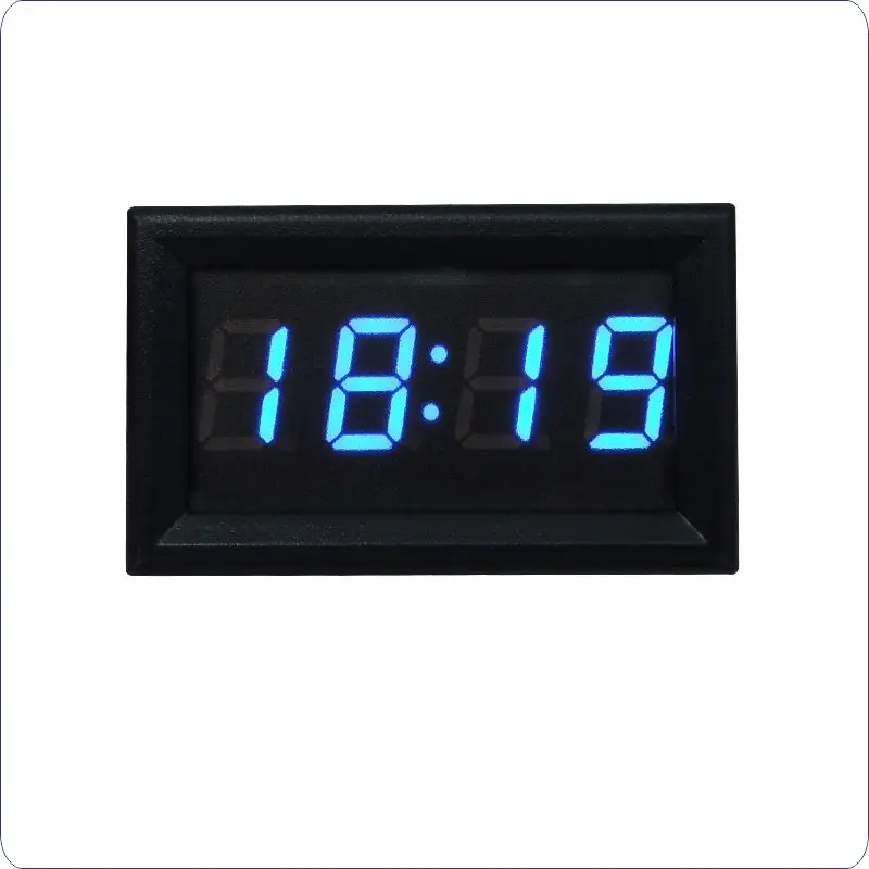 LED Display Digital Timer Date Hour Minute Clock 12V/24V Electric Car Motorcycle Accessory Blue Digits | Инструменты