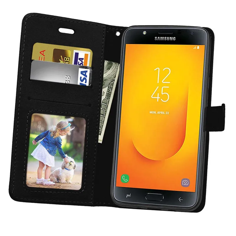 Чехол-книжка из искусственной кожи для Samsung Galaxy J7 Duo чехол телефона 2018 J7Duo J720 J720F |