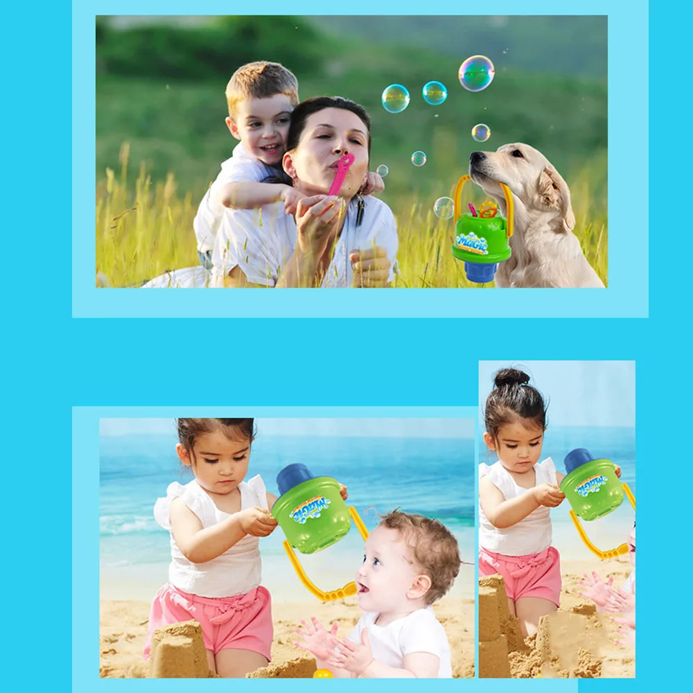 Outdoor Parties Toys Anti-sprinkler Portable Bubble Bucket Children Wand Toy Kids Indoor Blower Maker | Игрушки и хобби