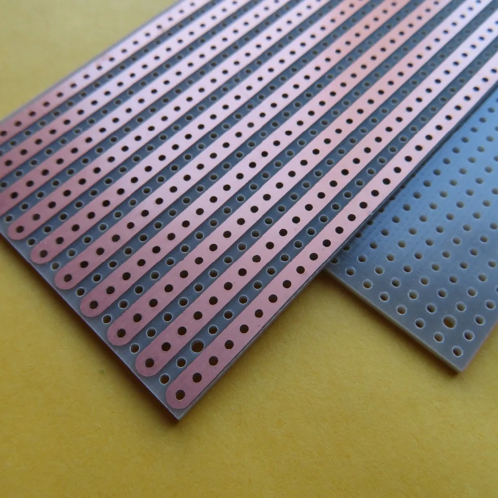 5 шт. однобоковая FR4 стекловолокно 5x10 см полосатая доска Veroboard печатная плата