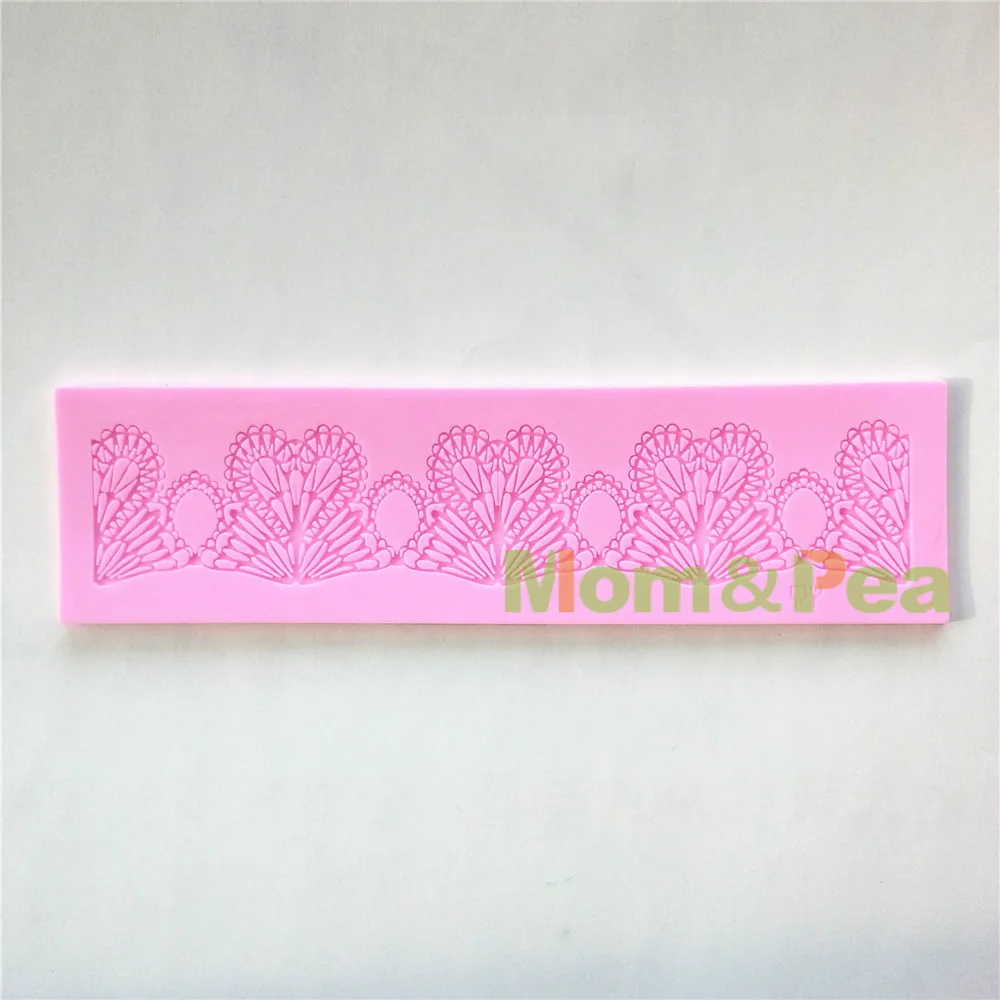 0581 Бесплатная доставка силиконовая кружевная форма Mom &amp Pea в форме сердца