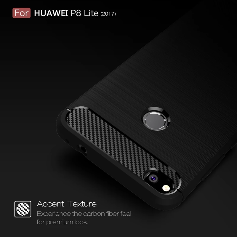 Чехол для телефона Reaoom Huawei P8 Lite 2017 матовая текстура из углеродного волокна задняя
