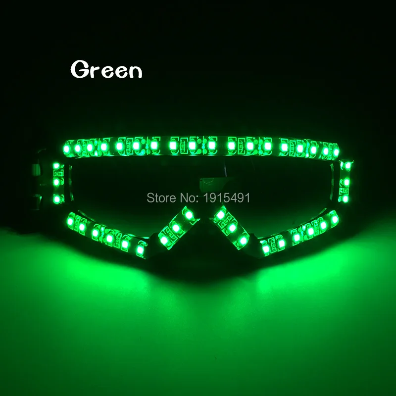 Трендовые ослепительные DJ Бар Led Rave Party лыжные очки светящиеся рождественские