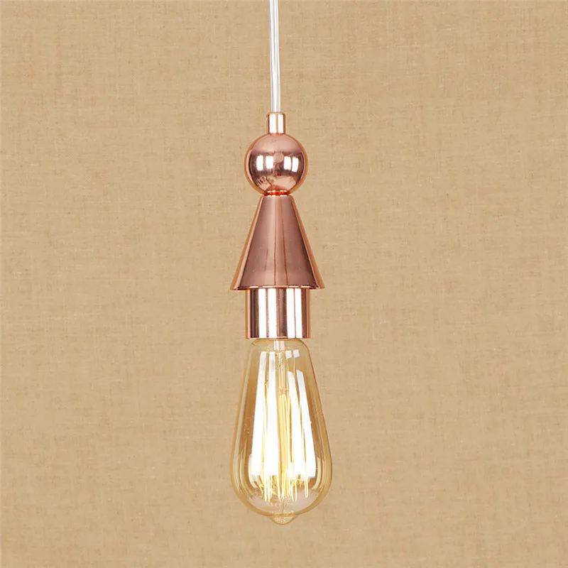 

Edison Loft Style Iron Rose Gold Droplight Modern LED Pendant Light Fixtures Single Head Hanging Lamp Home Decor Lighting