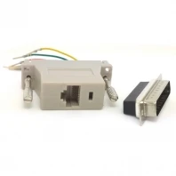 Последовательный Интерфейс D Sub 25 контактный удлинитель папа к Lan Cat5 Cat5e RJ45 Ethernet