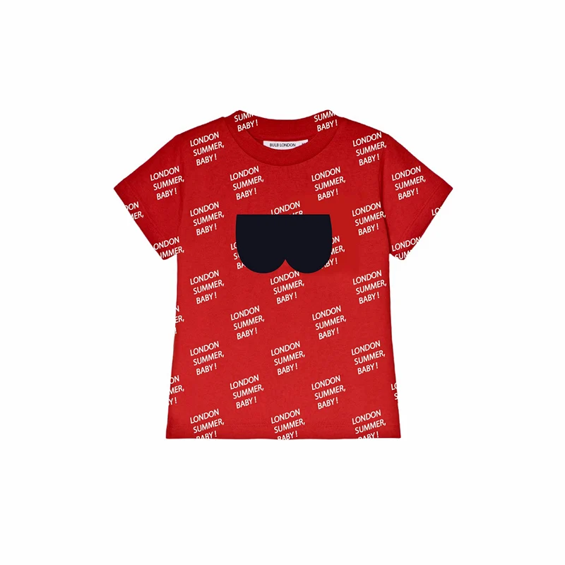 t shirt Г. Комплекты летней одежды для мальчиков с лампочками; детская хлопковая футболка с короткими рукавами; Детские костюмы для малышей; штаны с поясом для девочек; комплекты одежды для малышей - Цвет: t shirt